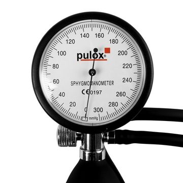 pulox Blutdruckmessgerät manuelles ANEROID Sphygmomanometer und Flachkopf-Stethoskop - Set