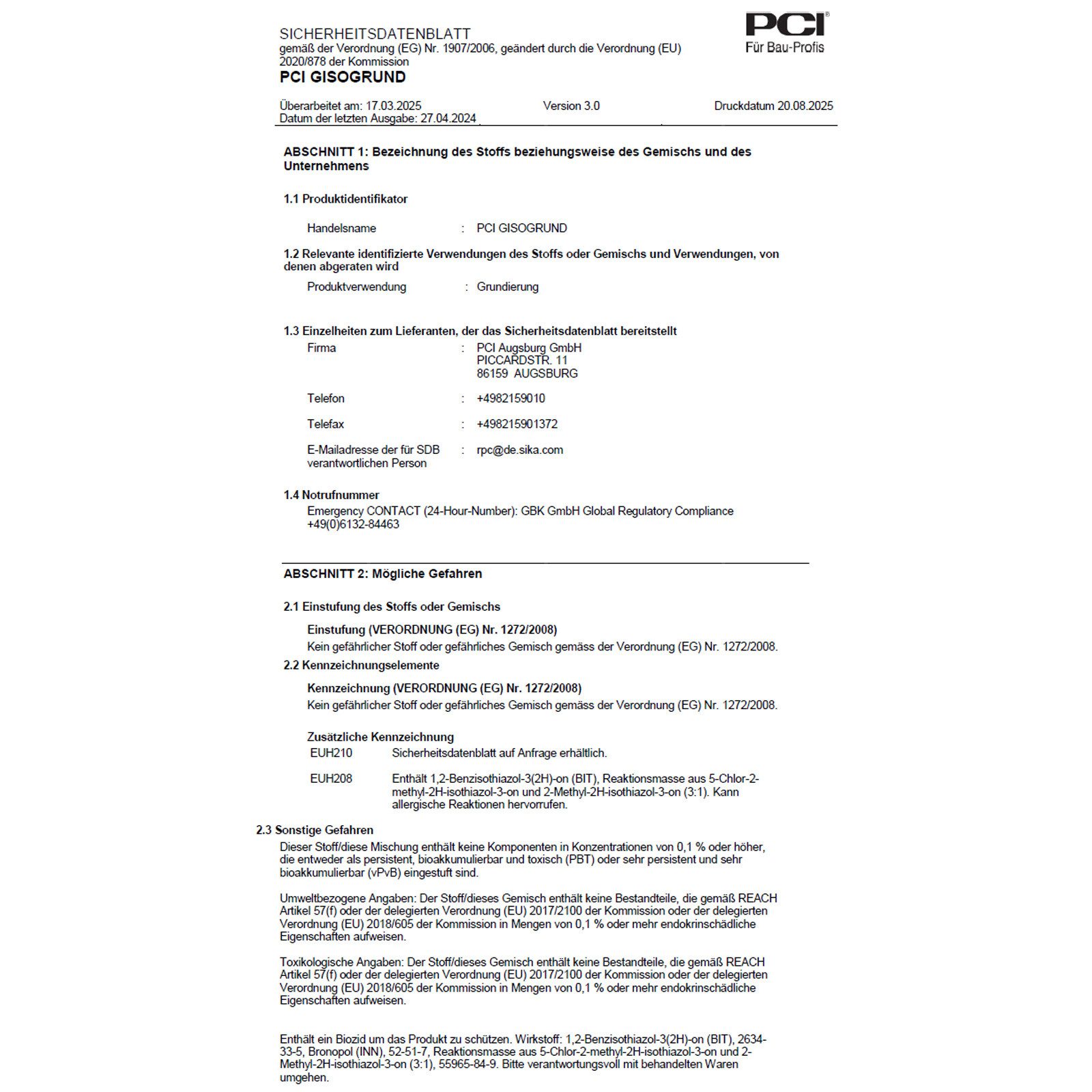 PCI Wandgrundierung Gisogrund - 5 Ltr – Bild 2 von 2