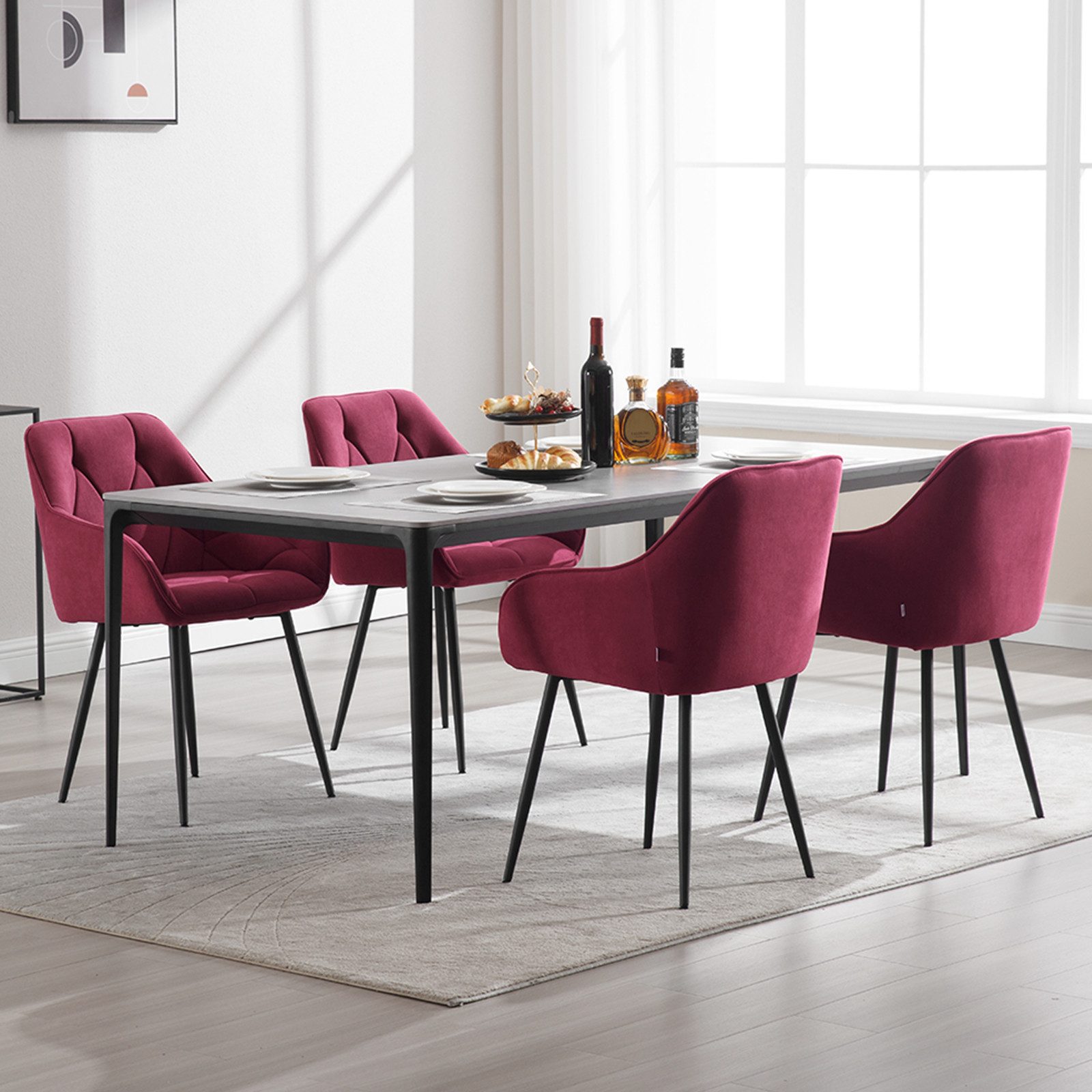 Woltu Polsterstuhl (Set, 2 St), Esszimmerstühle Ergonomisches Design Stuhl