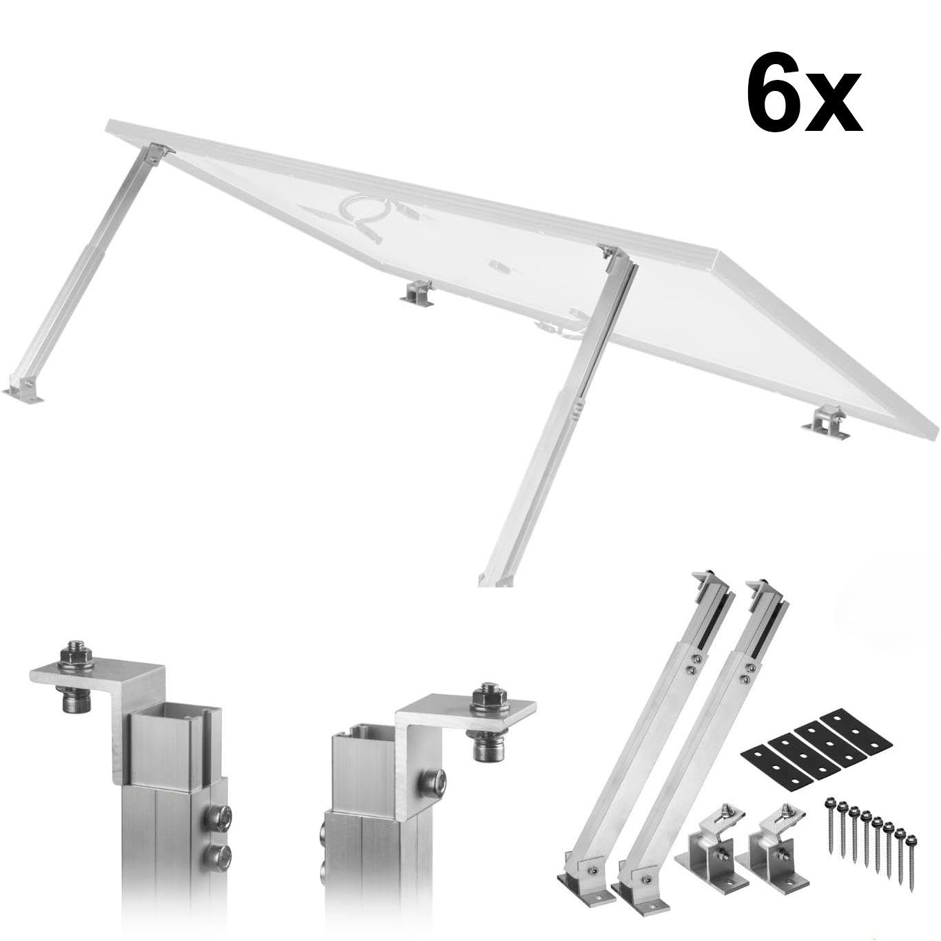 Solarmodul-Halterung Solarmodul Halterung Alu Aufständerung für Photovoltaik Winkel 0°-60°
