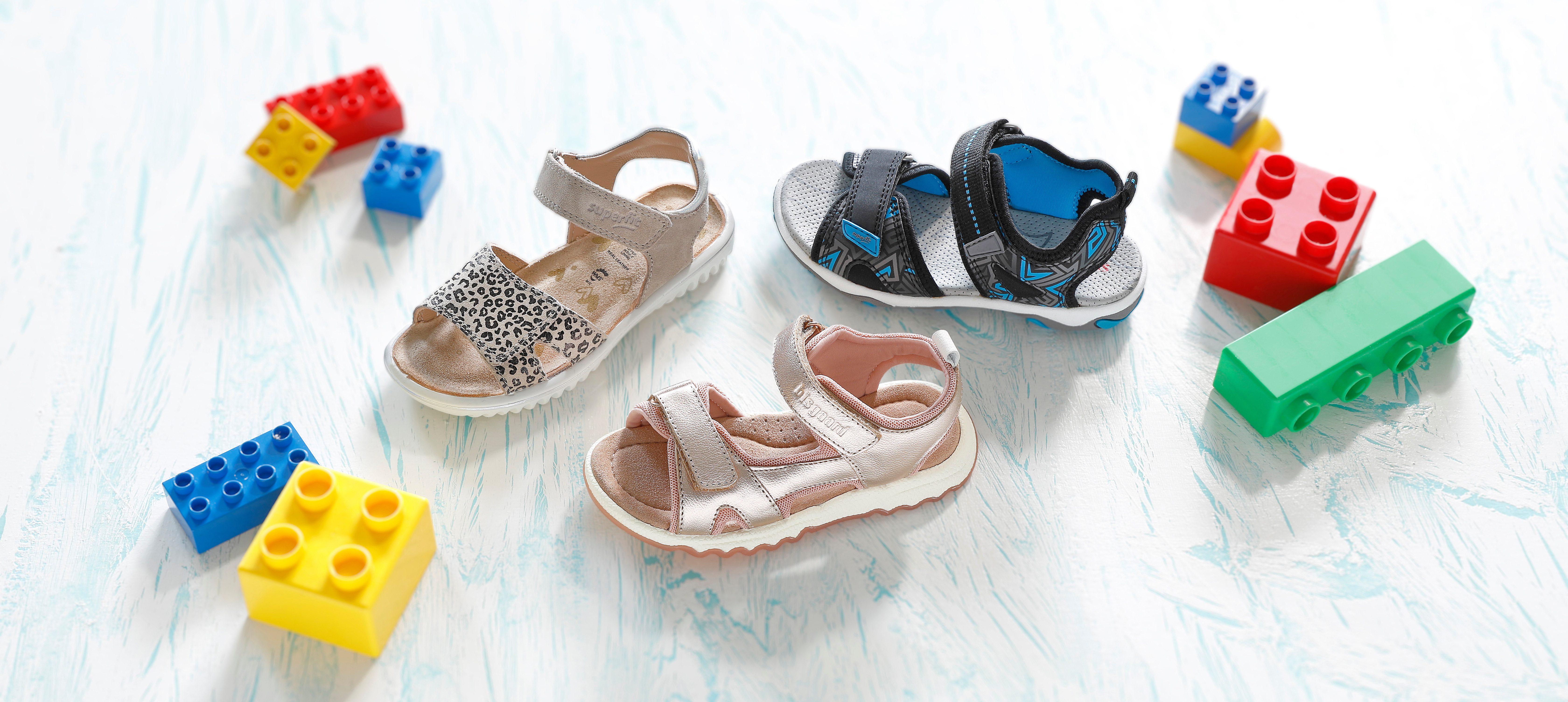 Superfit SPARKLE WMS: mittel Sandale Klett-Sandalette mit Leomuster, Größenschablone zum Download
