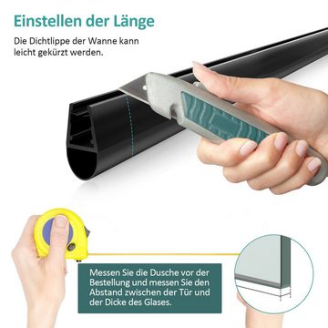 EMKE Duschdichtung Ersatzdichtung für Duschtür, Glastür Dichtkeder, L: 60 cm, (1-St)
