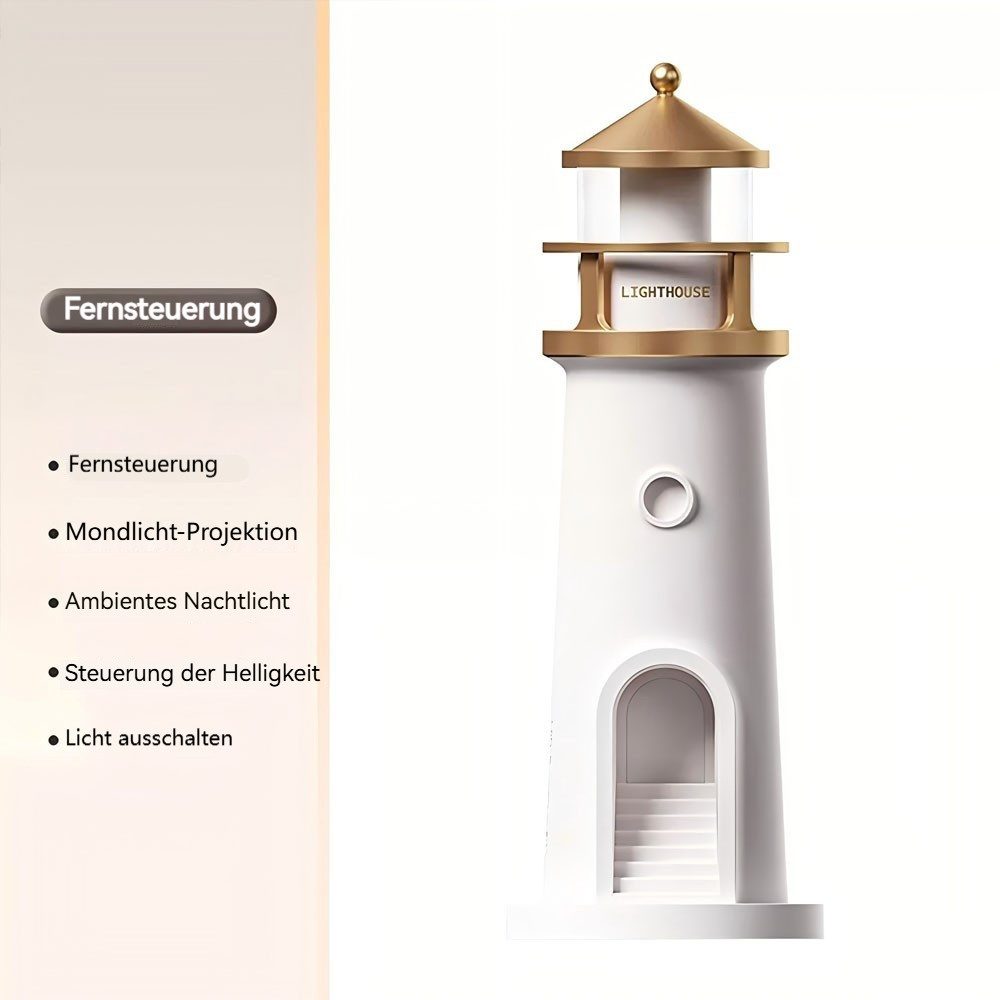 QUBEBU Tischleuchte LED Tischleuchte Tischlampe, Projektion Leuchtturm Lamp günstig online kaufen