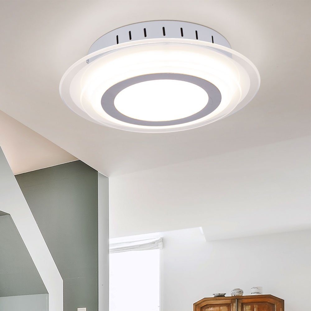 RGB LED Tisch Lampe Wohn Zimmer Beleuchtung Chrom Glas Schalter E14 Leuchte WOFI 
