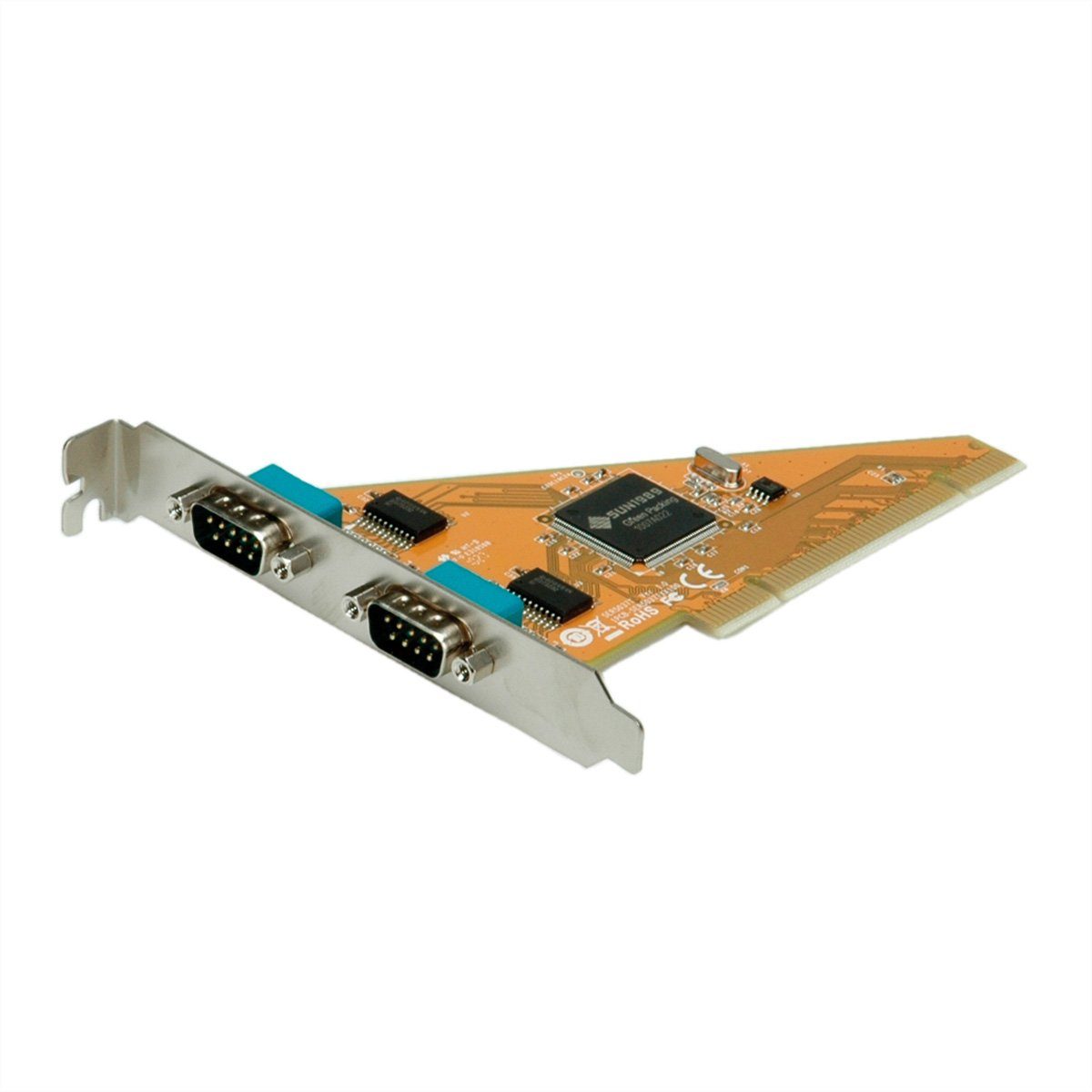 PCI-Karte, Seriell RS232, D-Sub 9, 2 Ports Computer-Adapter