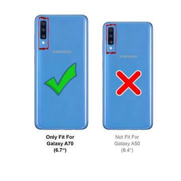 CoolGadget Handyhülle Denim Schutzhülle Flip Case für Samsung Galaxy A70 / A70s 6,7 Zoll, Book Cover Handy Tasche Hülle für Samsung A70, A70s Klapphülle