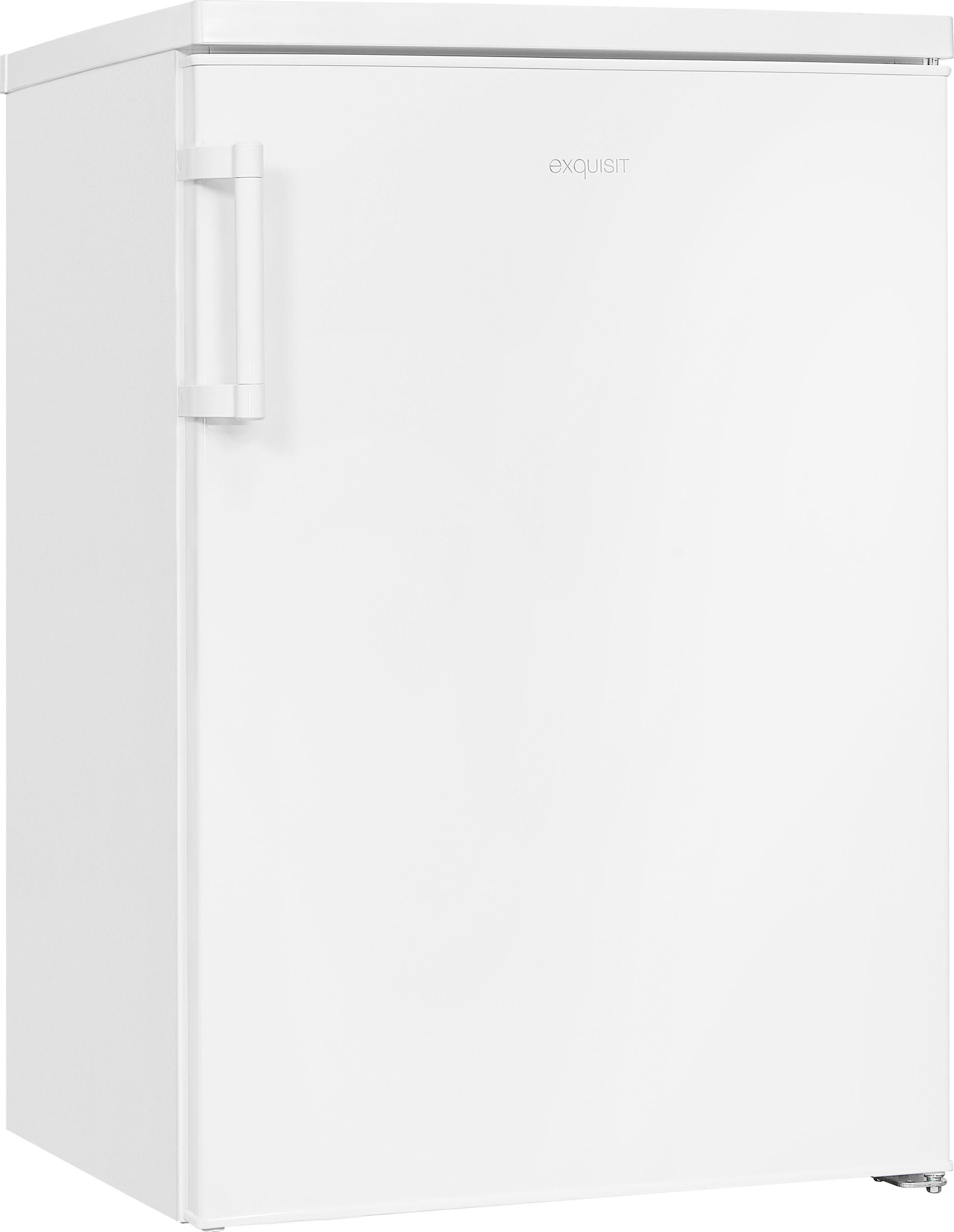 exquisit Kühlschrank KS16-4-H-010E weiss, LED-Licht des - Ausleuchtung 56 cm cm und helle breit, 85 hoch, effiziente Innenraums