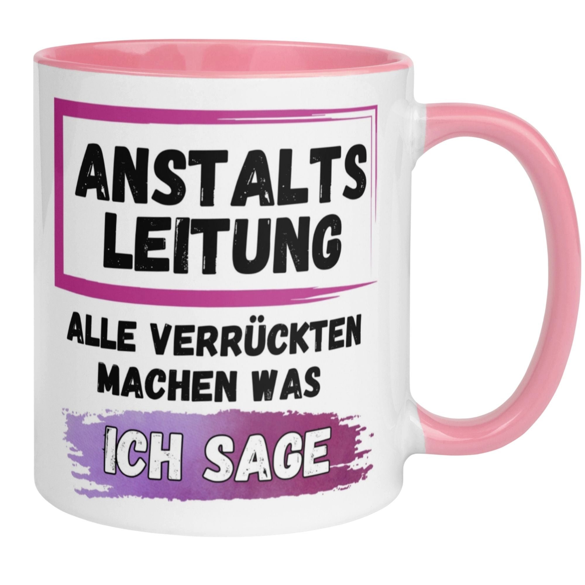 Momentals Tasse Chefin – „Anstaltsleitung“ – Beste Teamleiterin Geschenk Becher, Gratis Versand · Links-&Rechtshänder · Spülmaschinenfest