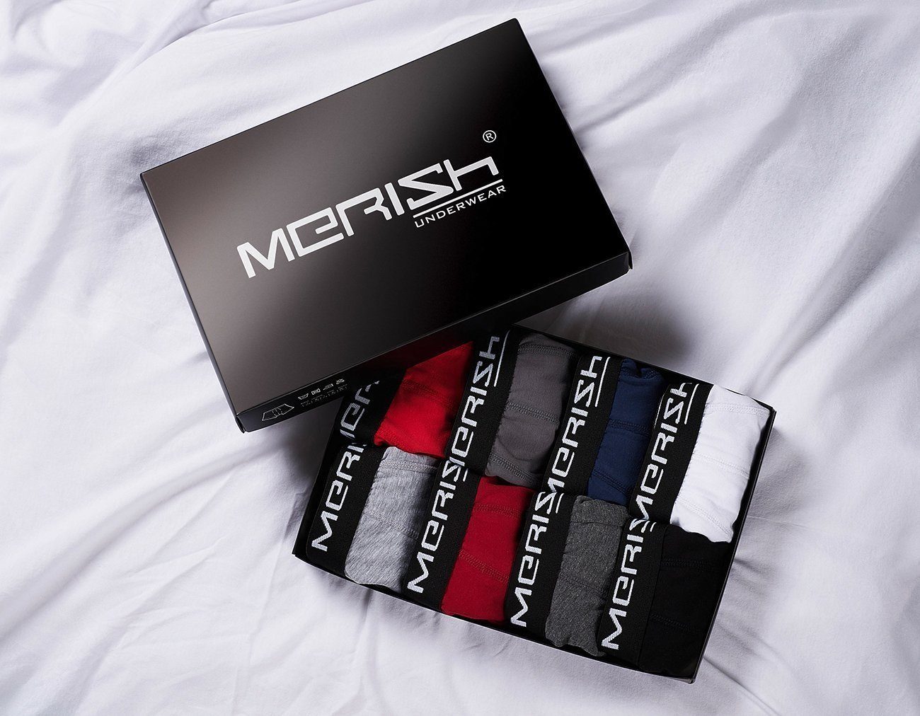 MERISH Boxershorts S - Premium 7XL Qualität Unterhosen 215b-schwarz Herren perfekte Baumwolle Männer (Vorteilspack, Passform 8er-Pack)