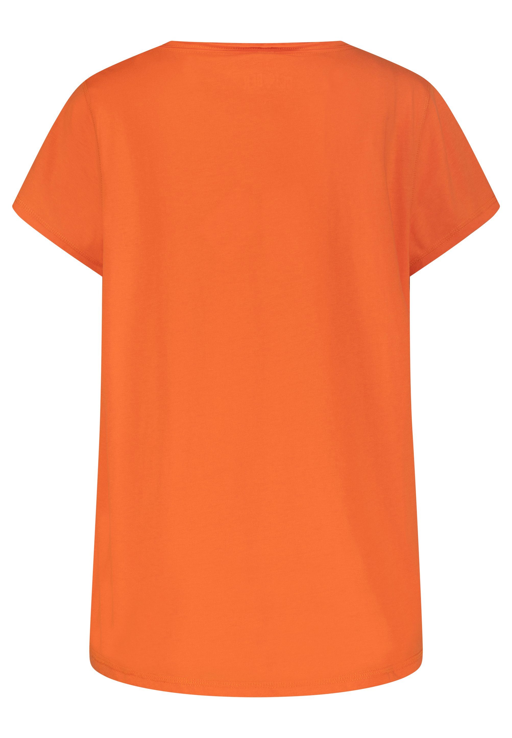mit October dekorativen T-Shirt orange Knöpfen