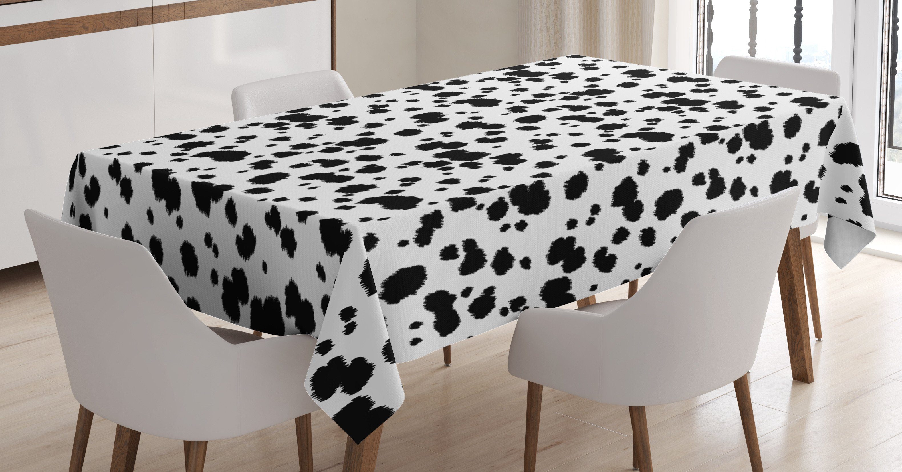 Farbfest Tier den Bereich Tischdecke Klare Abakuhaus Waschbar Farben, Textur geeignet Druck Für Außen Dalmatinisches