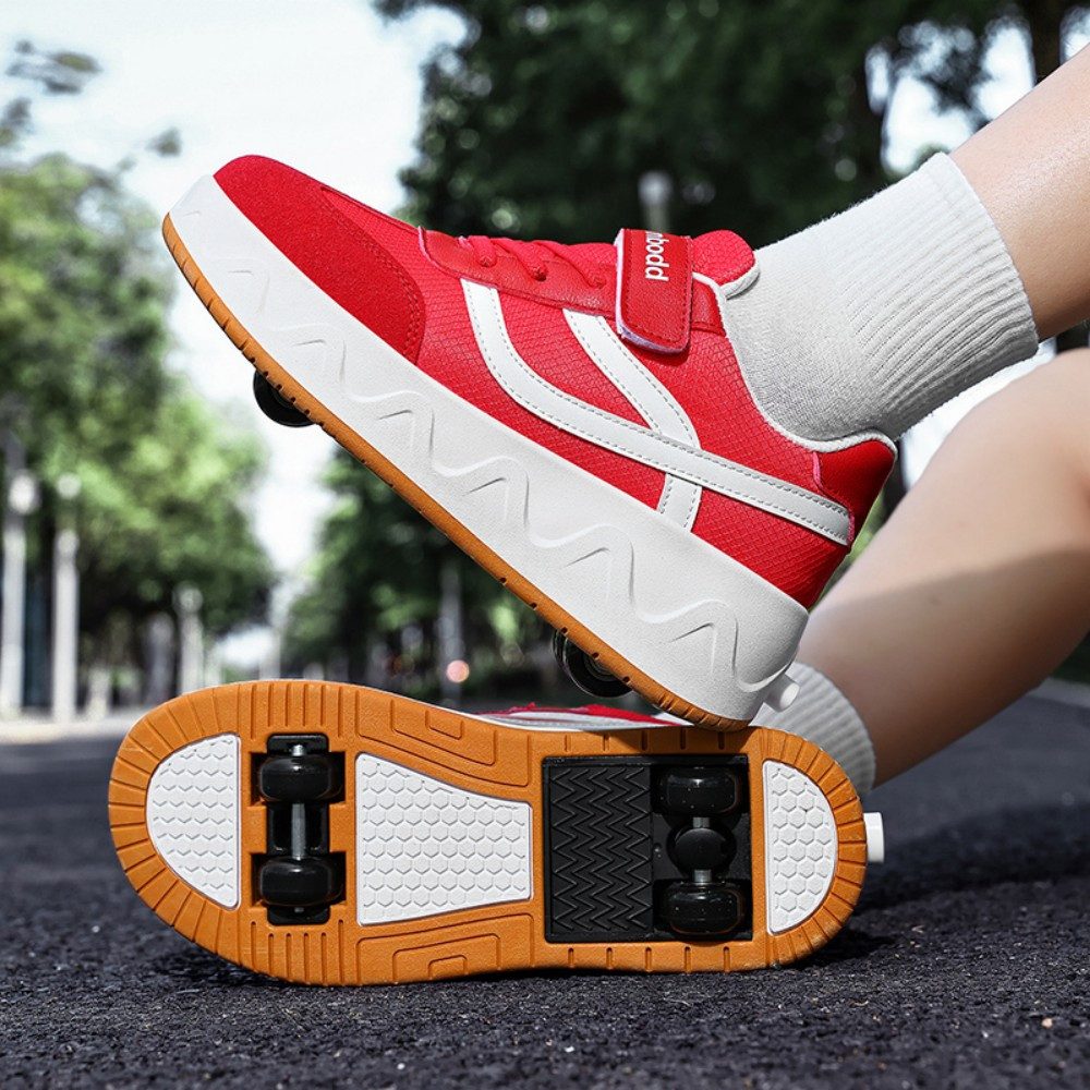 HUSK'SWARE Rollschuhe, (rutschhemmende Sportschuhe Freizeitschuhe, Kinder Rollschuhe Sneaker Mädchen Jungen), 2 in 1 Freizeitschuhe mit einziehbaren Rollen Sportschuhe