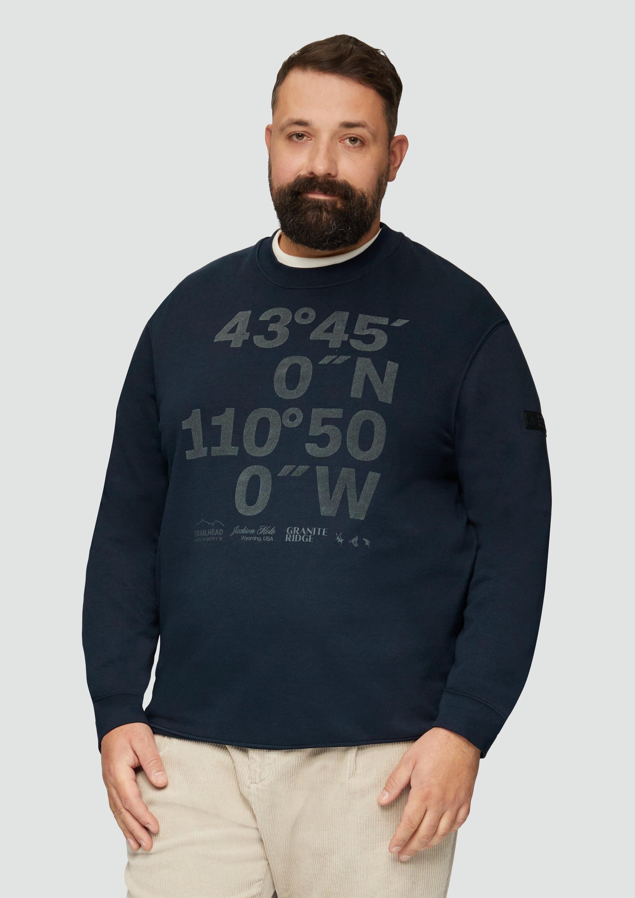 s.Oliver Sweatshirt Sweatshirt Sweatshirt mit Flock-Print günstig online kaufen