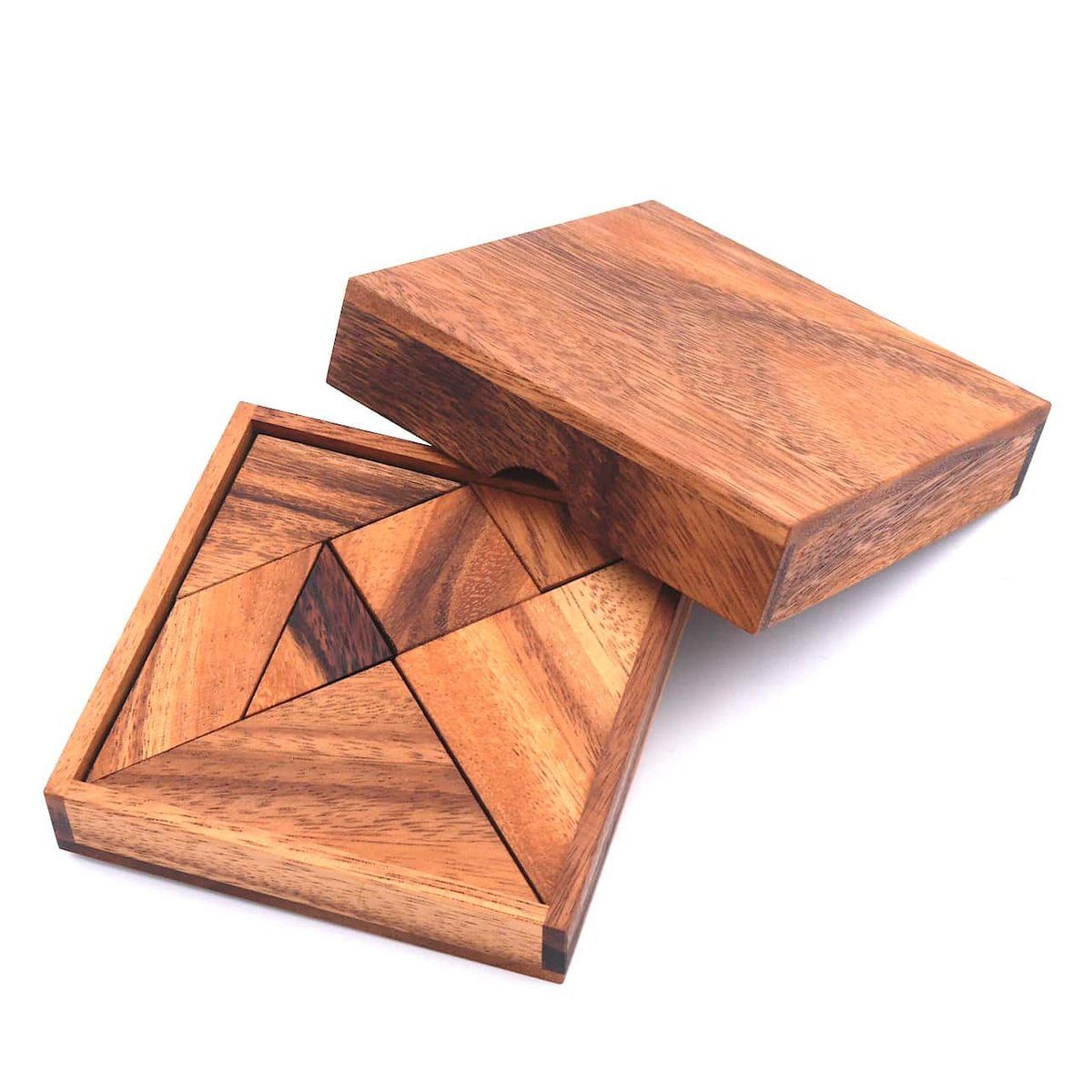 ROMBOL Denkspiele Spiel, Legespiel Tangram - das älteste und variantenreichste Legespiel der Welt, Holzspiel