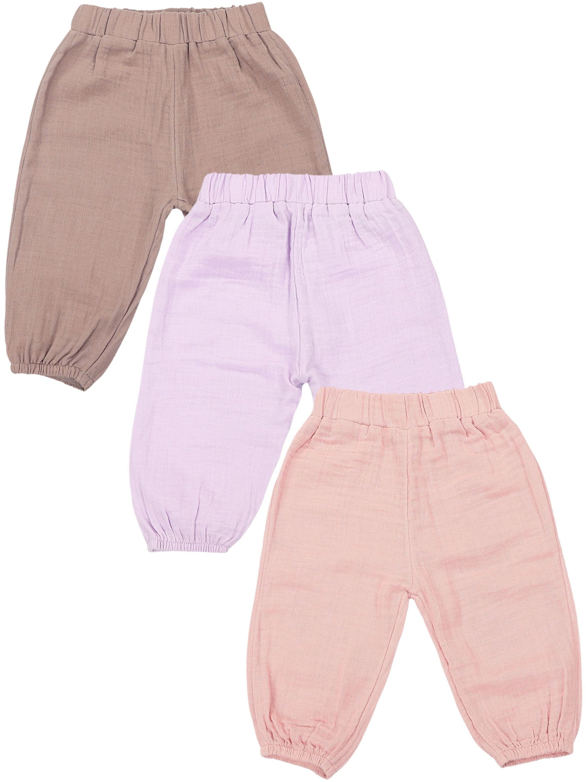 TupTam Sweathose TupTam Baby Unisex Musselin- Pumphose 3er Pack