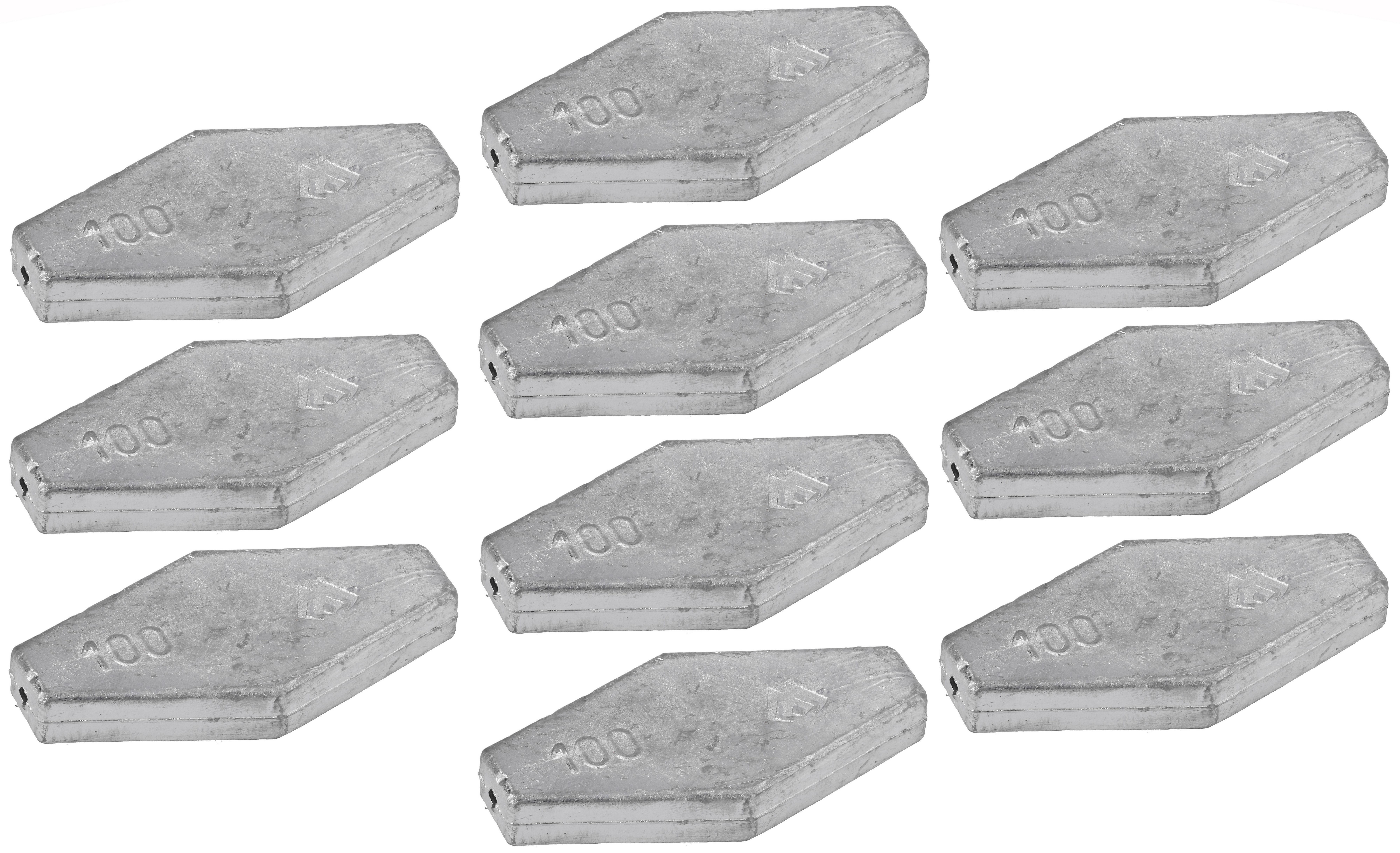 MIKADO Total Fishing Sargblei RHOMBUS Sargblei 2 Stück oder 10er SET - je 40g Sargblei mit Noppen, (10-St), Mit Noppen