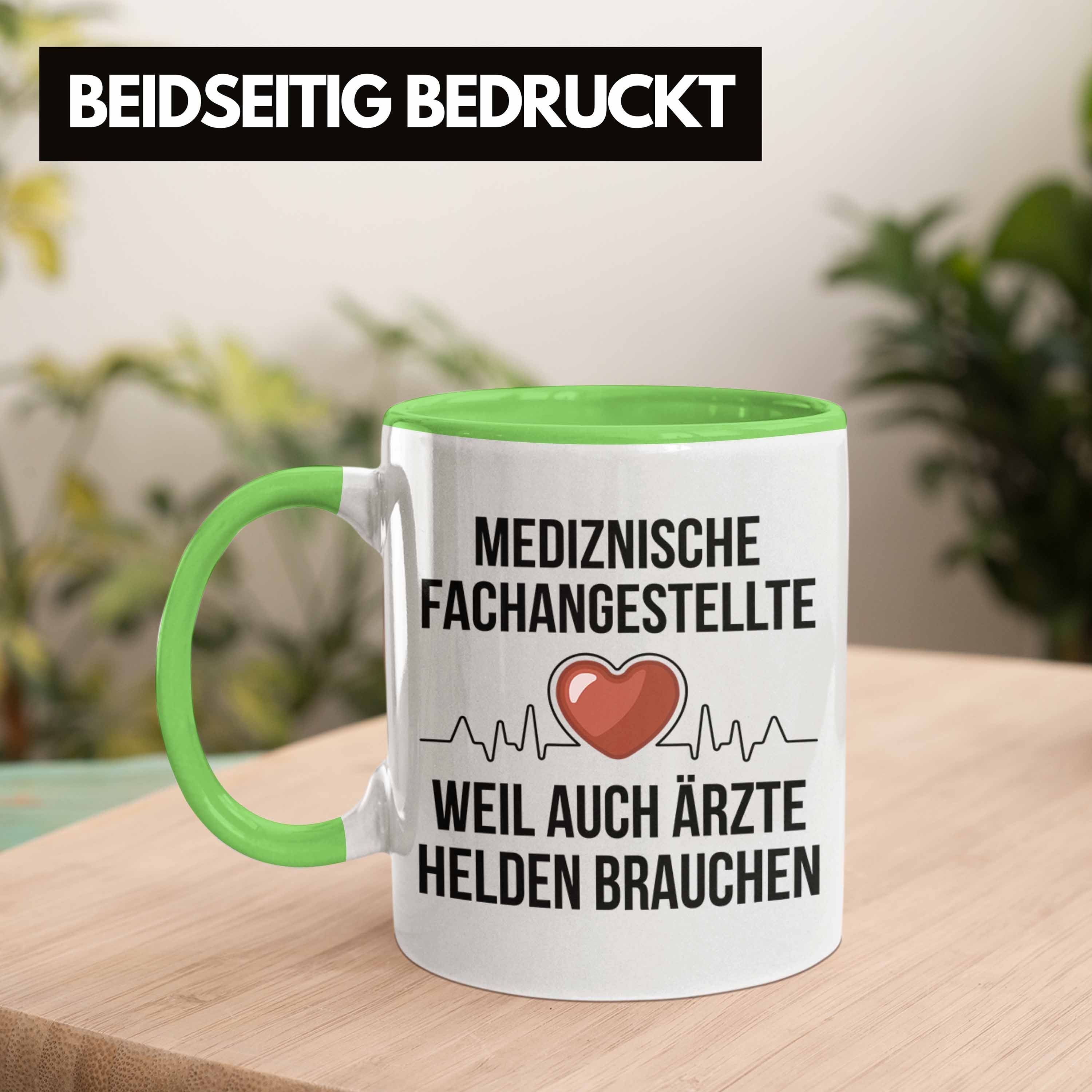 Tasse Brauchen Helden Medizinische Geschenk Ärzte Auch Fachangestellte - Weil Herzschlag Arzthelfer Tasse Trendation Trendation Grün