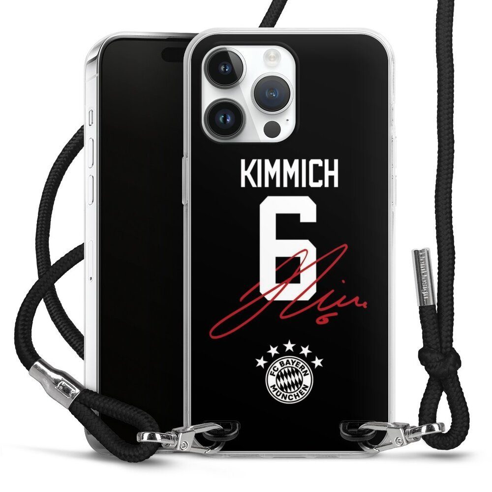 DeinDesign Handyhülle FC Bayern München FCB Kimmich Kimmich 6, Apple iPhone 15 Pro Max Handykette Hülle mit Band Case zum Umhängen