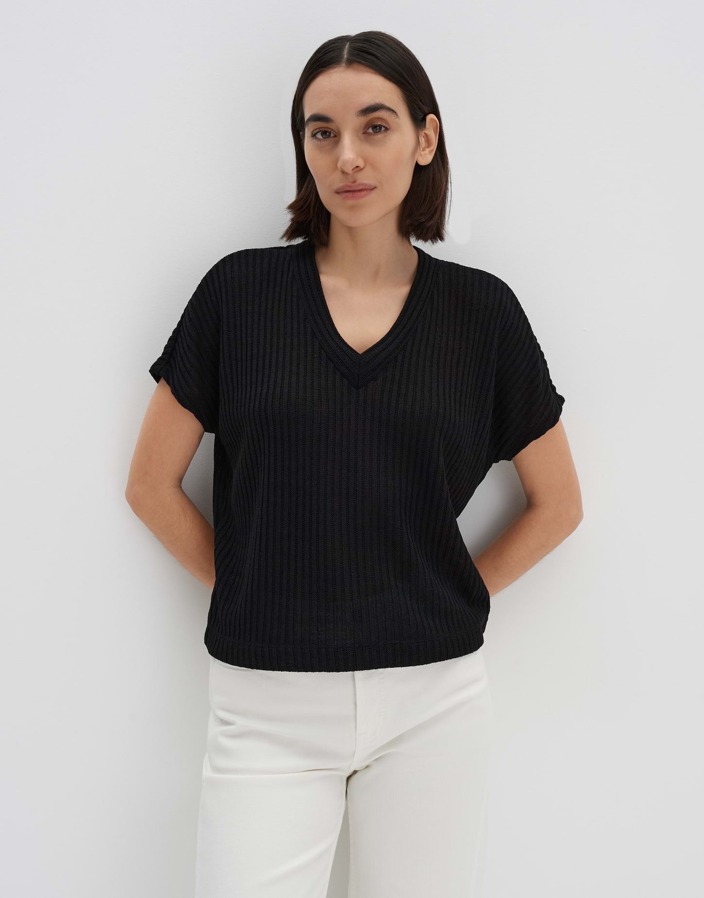 someday Kurzarmshirt KELUCY Loose im Polokragen Detail günstig online kaufen