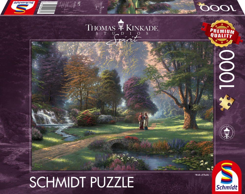Schmidt Spiele Puzzle 1000 Teile Puzzle Thomas Kinkade Spirit Weg des Glaubens 59677, 1000 Puzzleteile