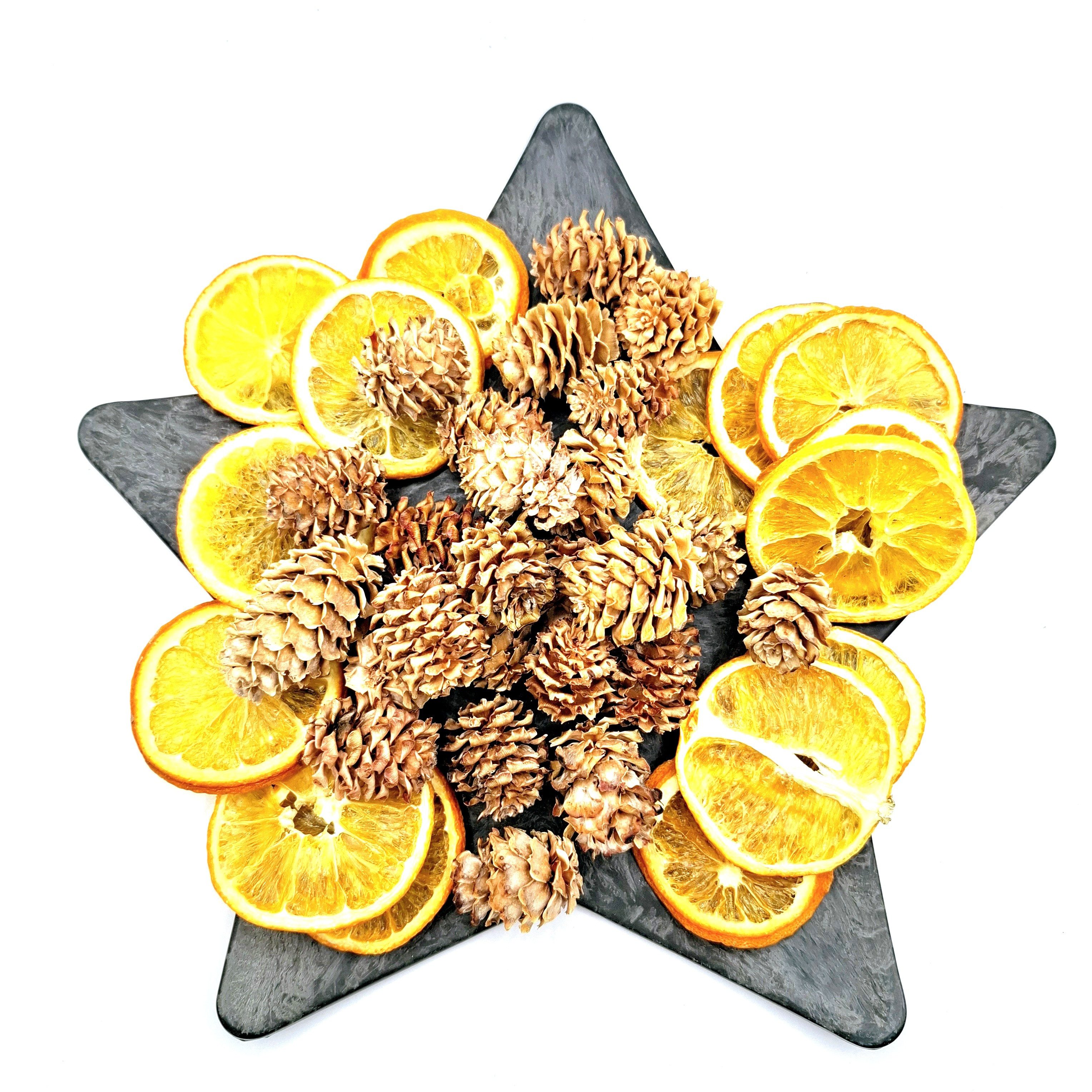 meytrade Adventskranz Naturdekoration Zubehör zum basteln Orangenscheiben Minizapfen DIY, Bastelset als Kranzdeko oder Steudeko zu Weihnachten