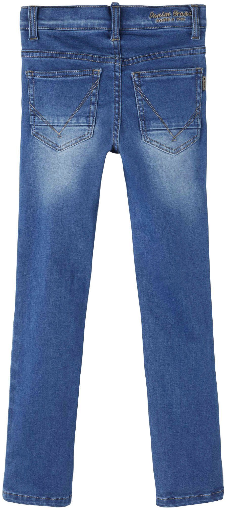Stretch-Jeans Name Blau It