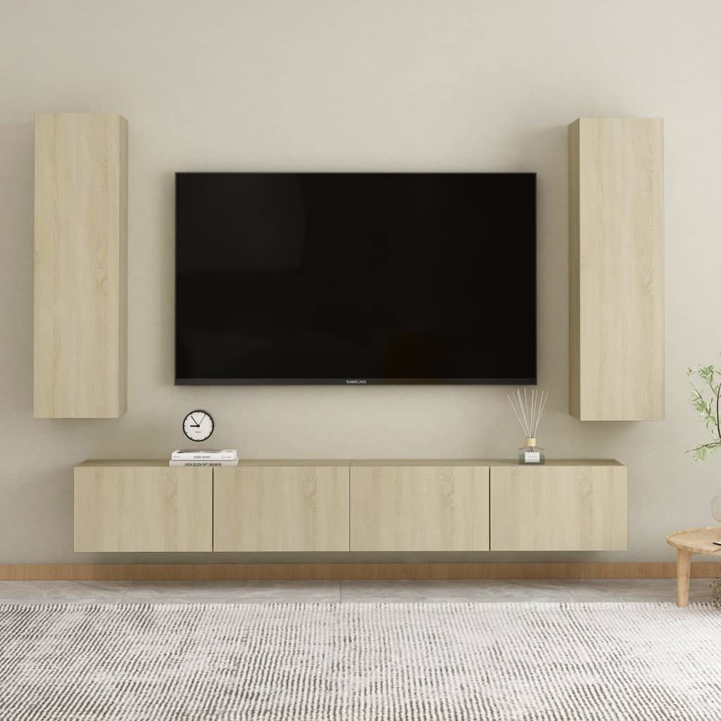 cm Sonoma-Eiche Stk 30,5x30x110 Lowb 2 vidaXL TV-Schrank Lowboard TV-Schränke Spanplatte