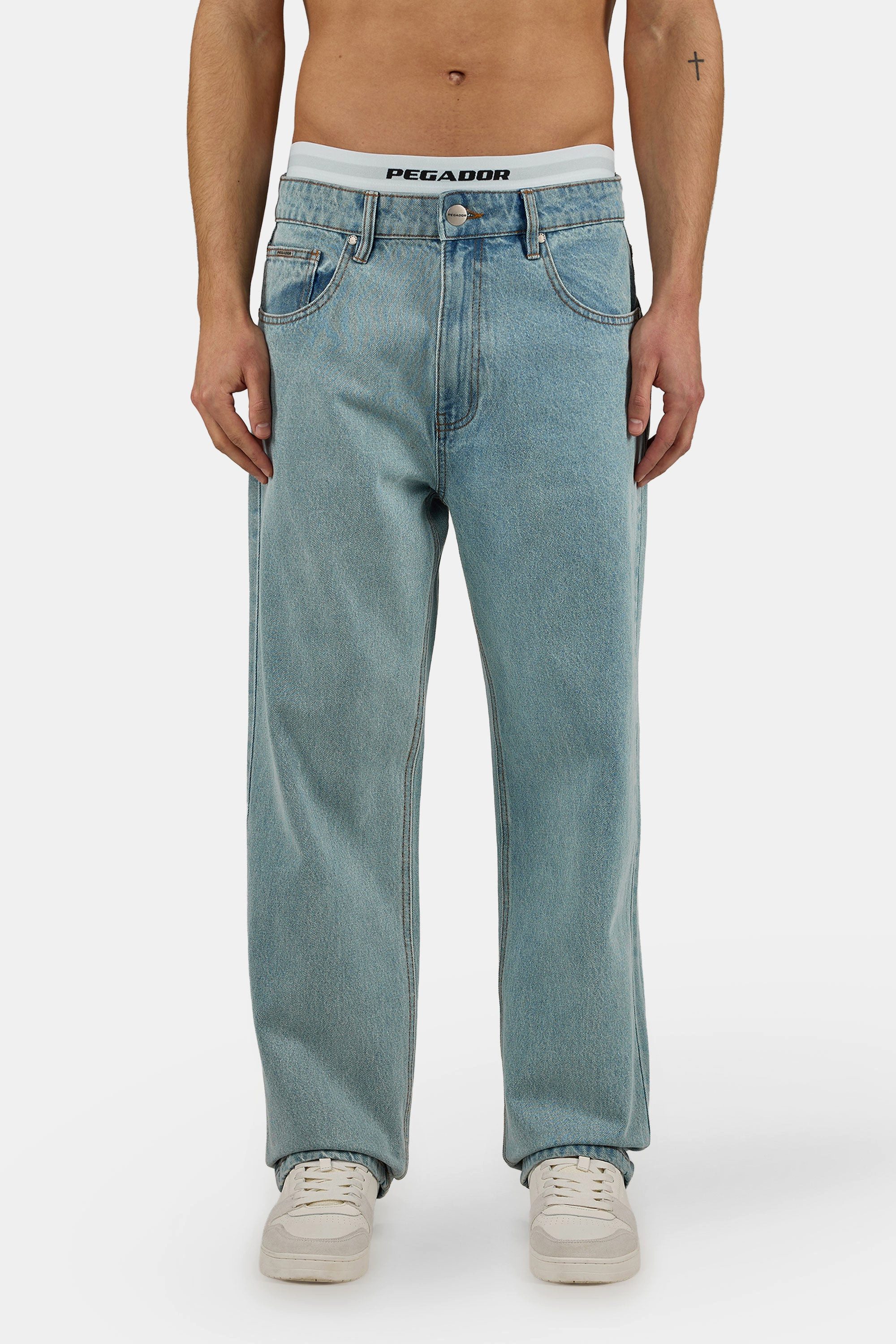 PEGADOR Loose-fit-Jeans Baltra Baggy Jeans Baumwolle, loose fit