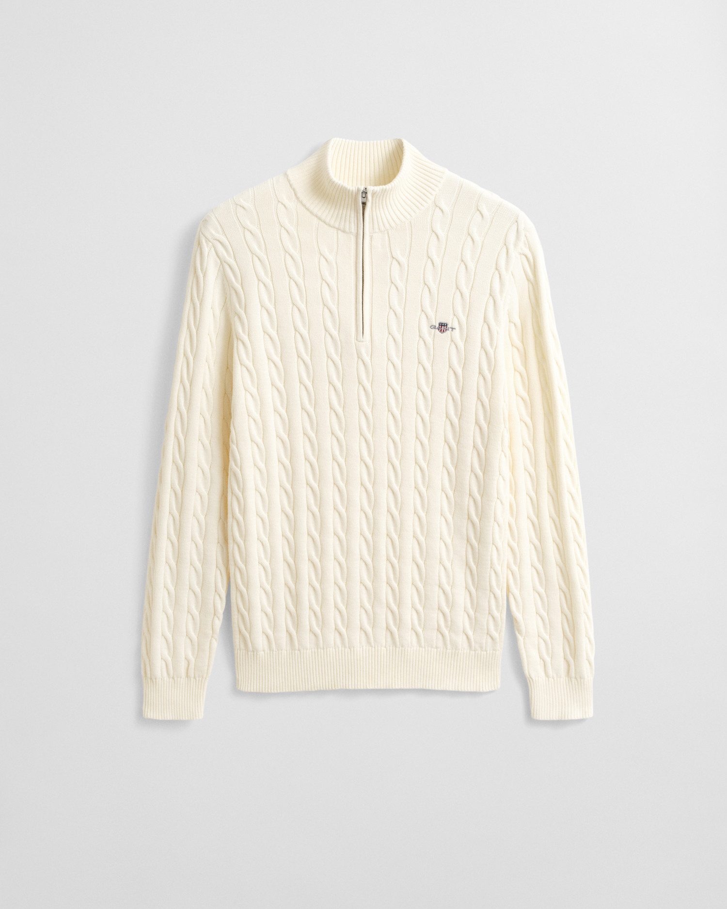 Strickpullover COTTON CABLE HALF ZIP