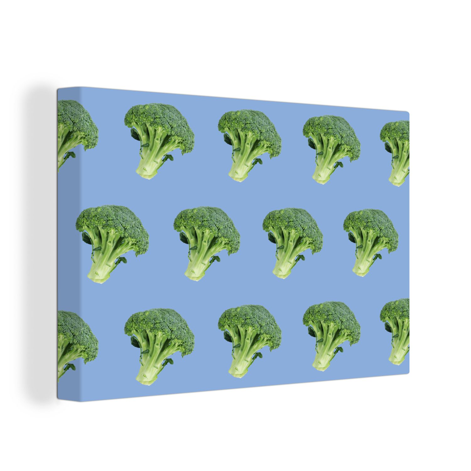 OneMillionCanvasses® Leinwandbild Gemüse - Leinwandbilder, cm Blau 30x20 St), (1 Wanddeko, Wandbild - Lila, Aufhängefertig, - Muster