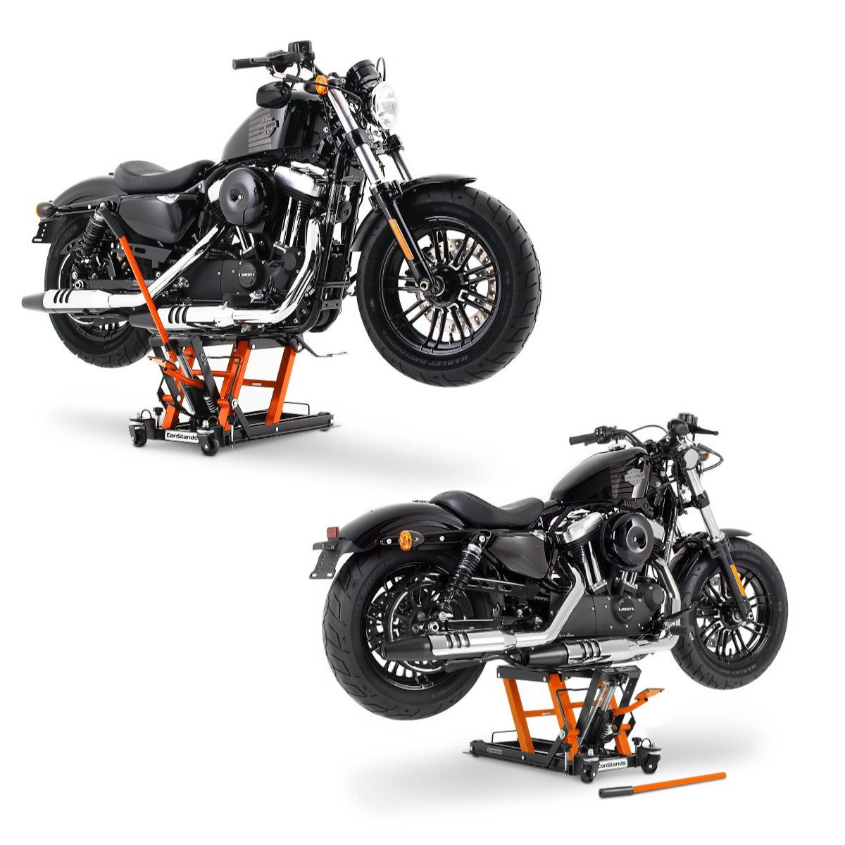 ConStands Motorradheber 2x Hebebühne CS Midlift L Motorradheber für Chopper / Custombike orang
