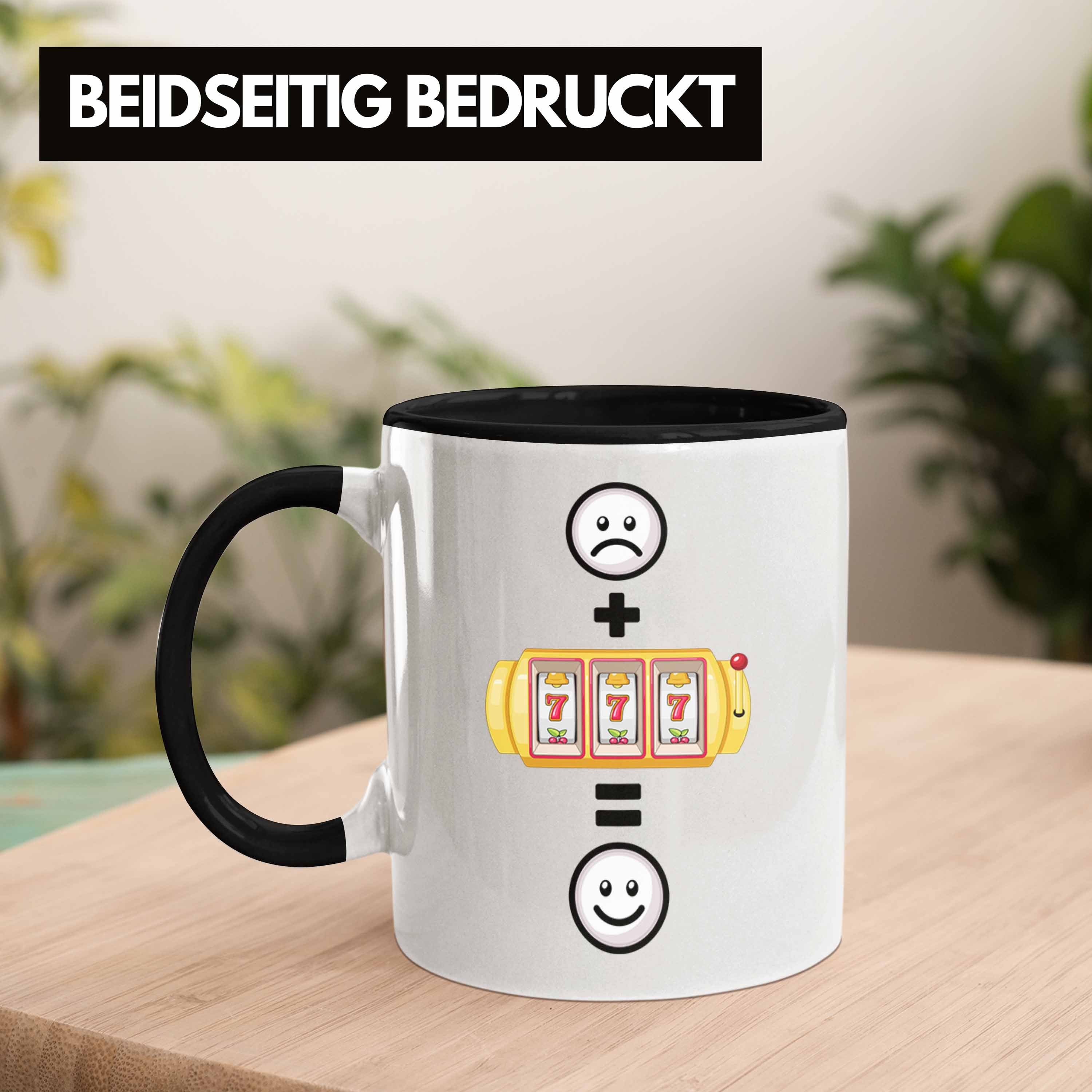 Trendation Tasse Casino für Casino Schwarz Tasse Glücksspiel Lustige Fans Geschenk Geschenk 777