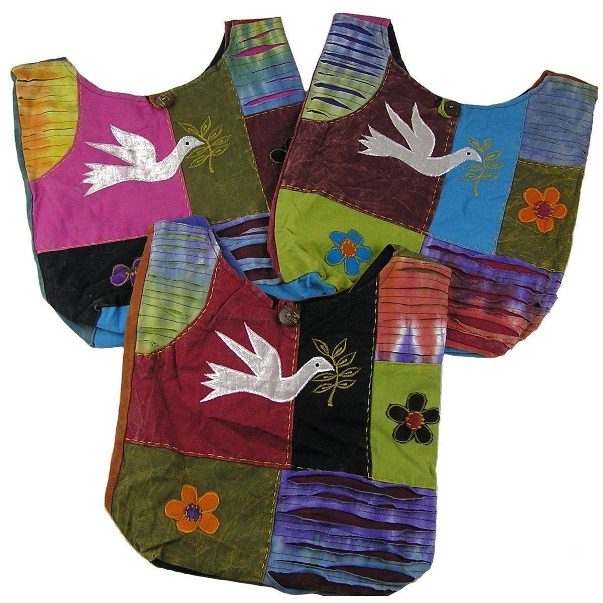 Schultertasche Patchwork Tasche mit Tiermotiv