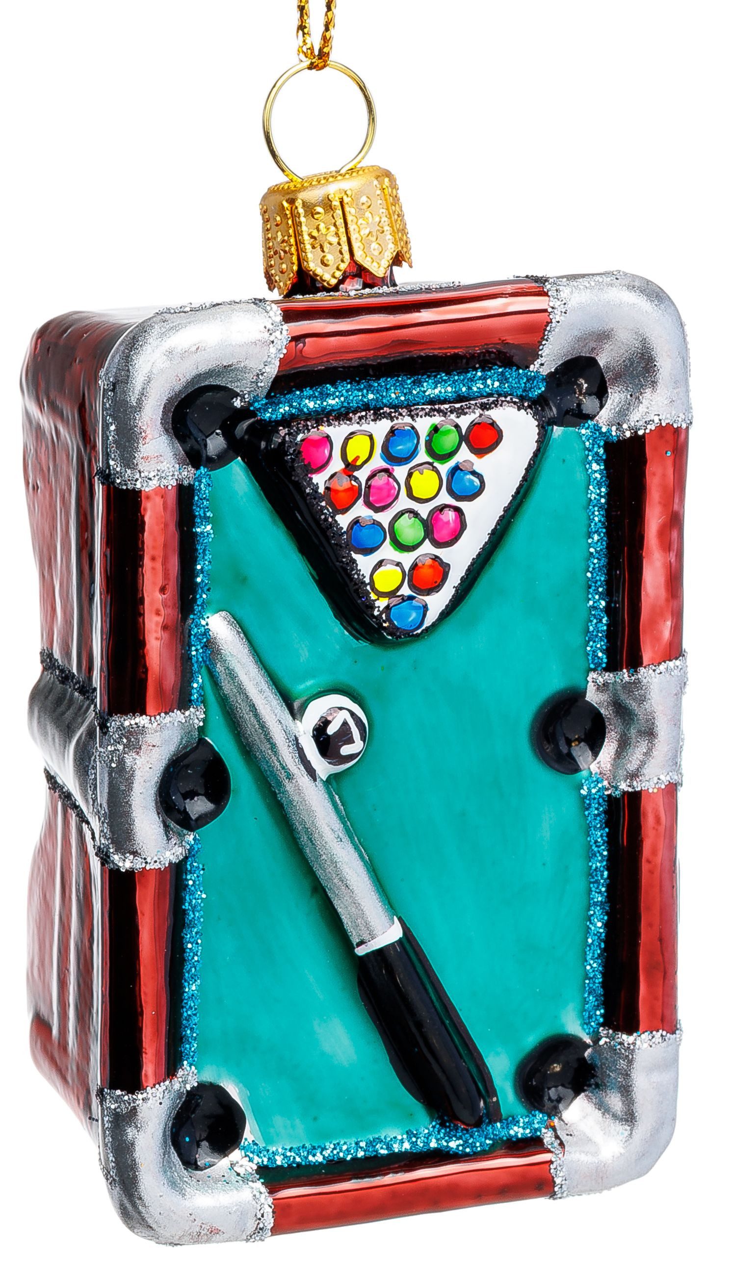 SIKORA Weihnachtsbaumkugel Pool Billard Tisch besondere Weihnachtskugel Gla günstig online kaufen