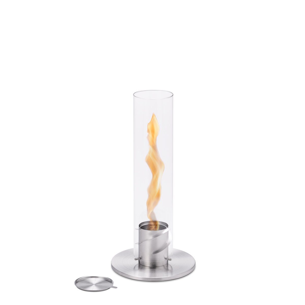 höfats Tischfeuer SPIN 90, 120 (Tischfeuer, Windlicht, Gartenfackel und Bioethanolkamin aus Edelstahl, Tischkamin für Indoor und Outdoor), strahlt angenehme Wärme от
