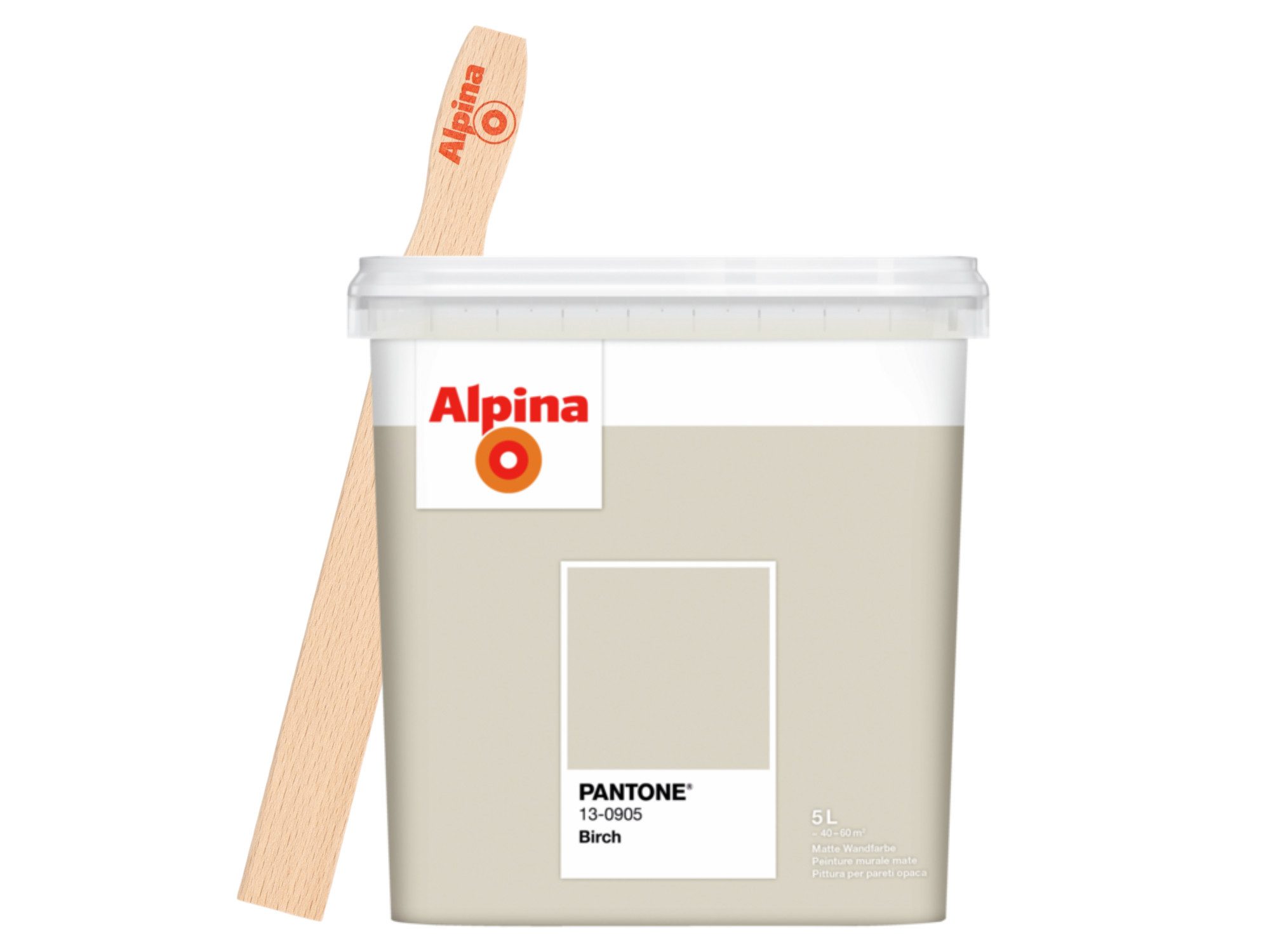 Alpina Wandfarbe Alpina PANTONE® 5L + gratis Rührholz