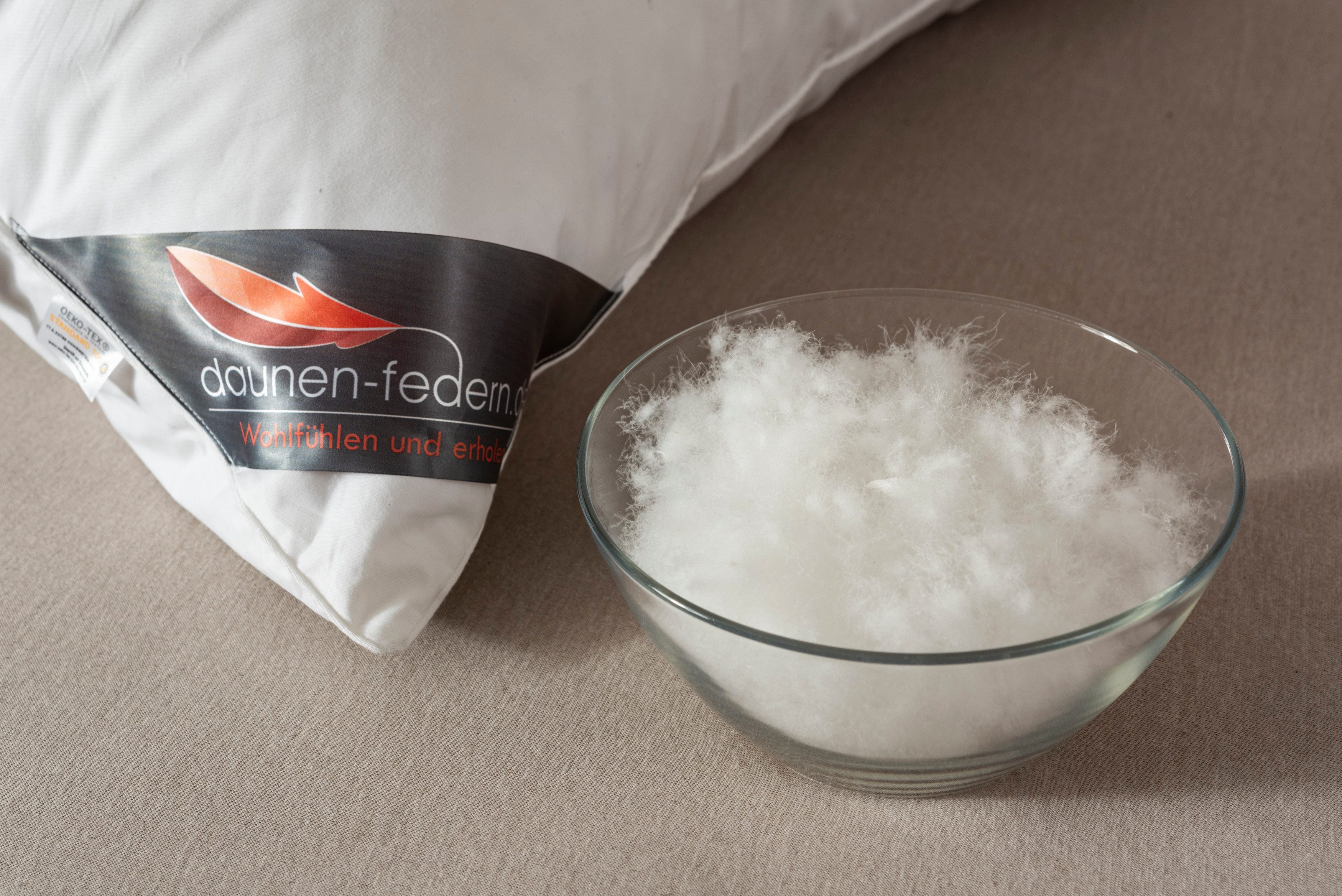 daunen-federn.de Daunenkissen Daunenkissen 80x80 - 100% Gänsedaunen, Füllun günstig online kaufen