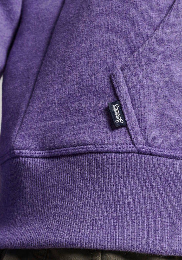 Superdry Kapuzensweatshirt ESSENTIAL LOGO HOODIE Marl Purple Bright