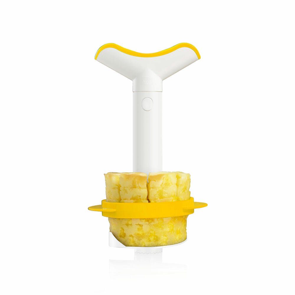 VACUVIN Obstschneider Ananasschneider und -Teiler Weiß Gelb | Obstschneider