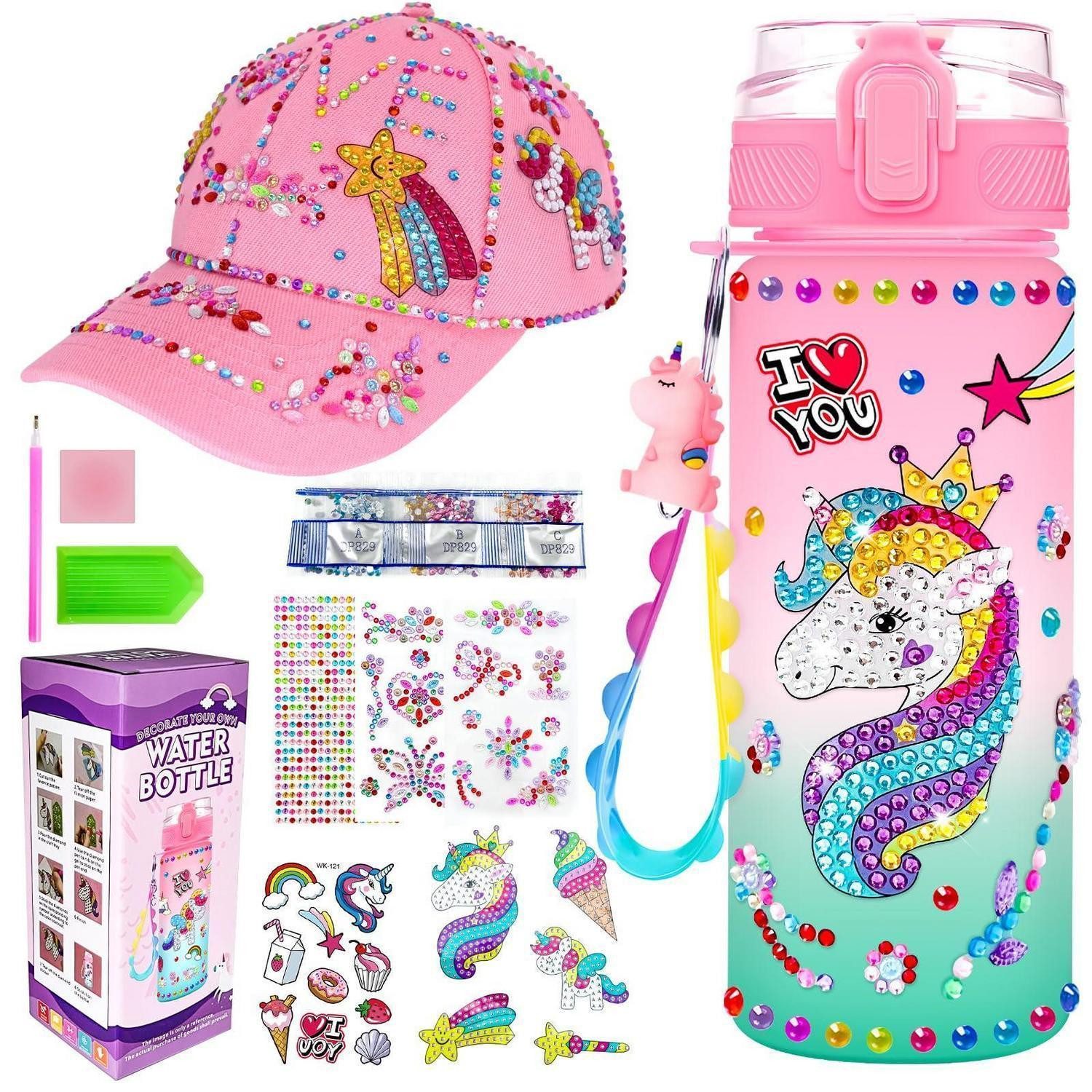 LuxusKollektion Trinkflasche Einhorn Trinkflasche Set 600ml mit Zubehör