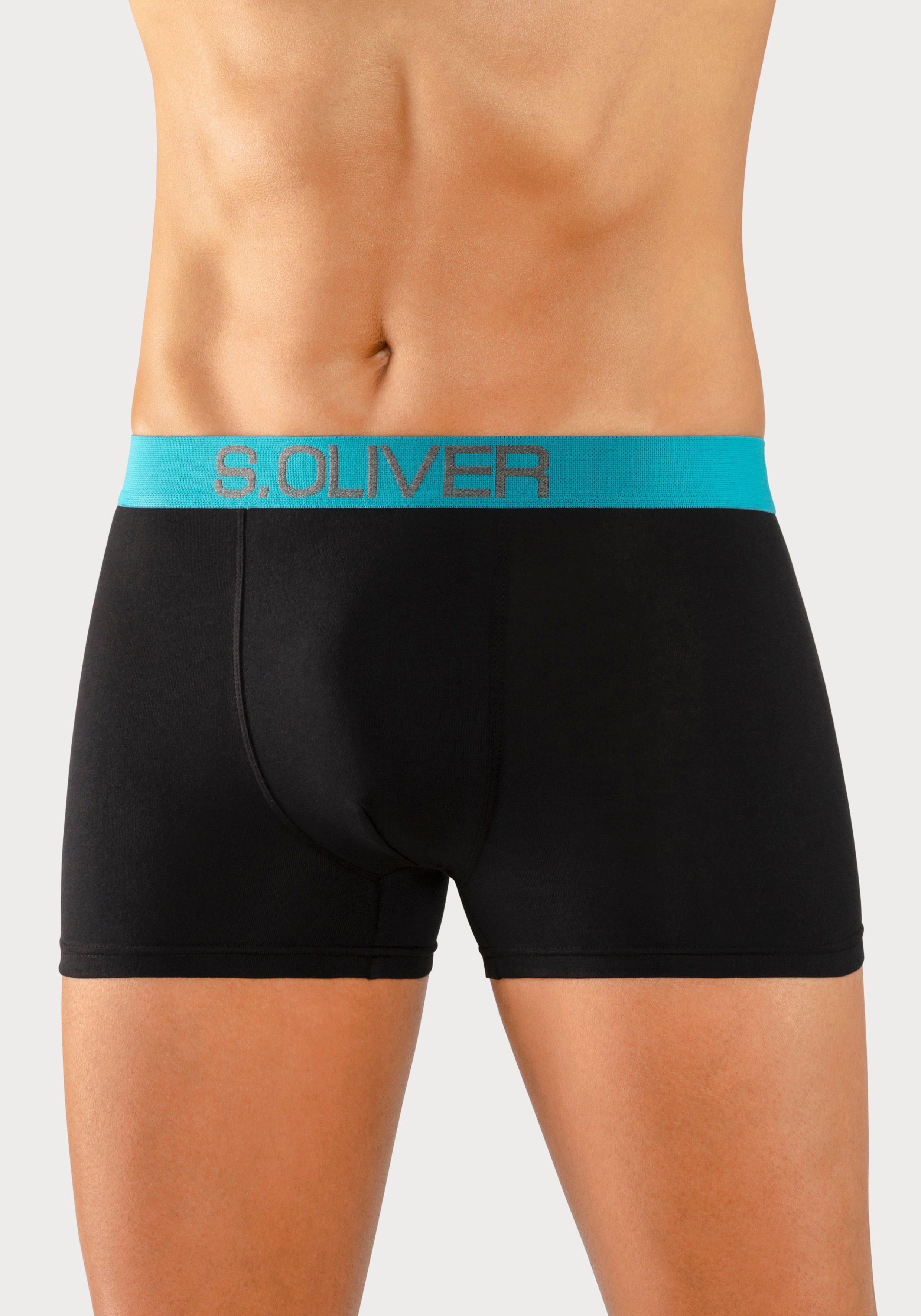 s.Oliver Boxer Boxershorts für Herren (Packung, 4-St) mit kontrastfarbenem Webbund – Bild 5 von 5