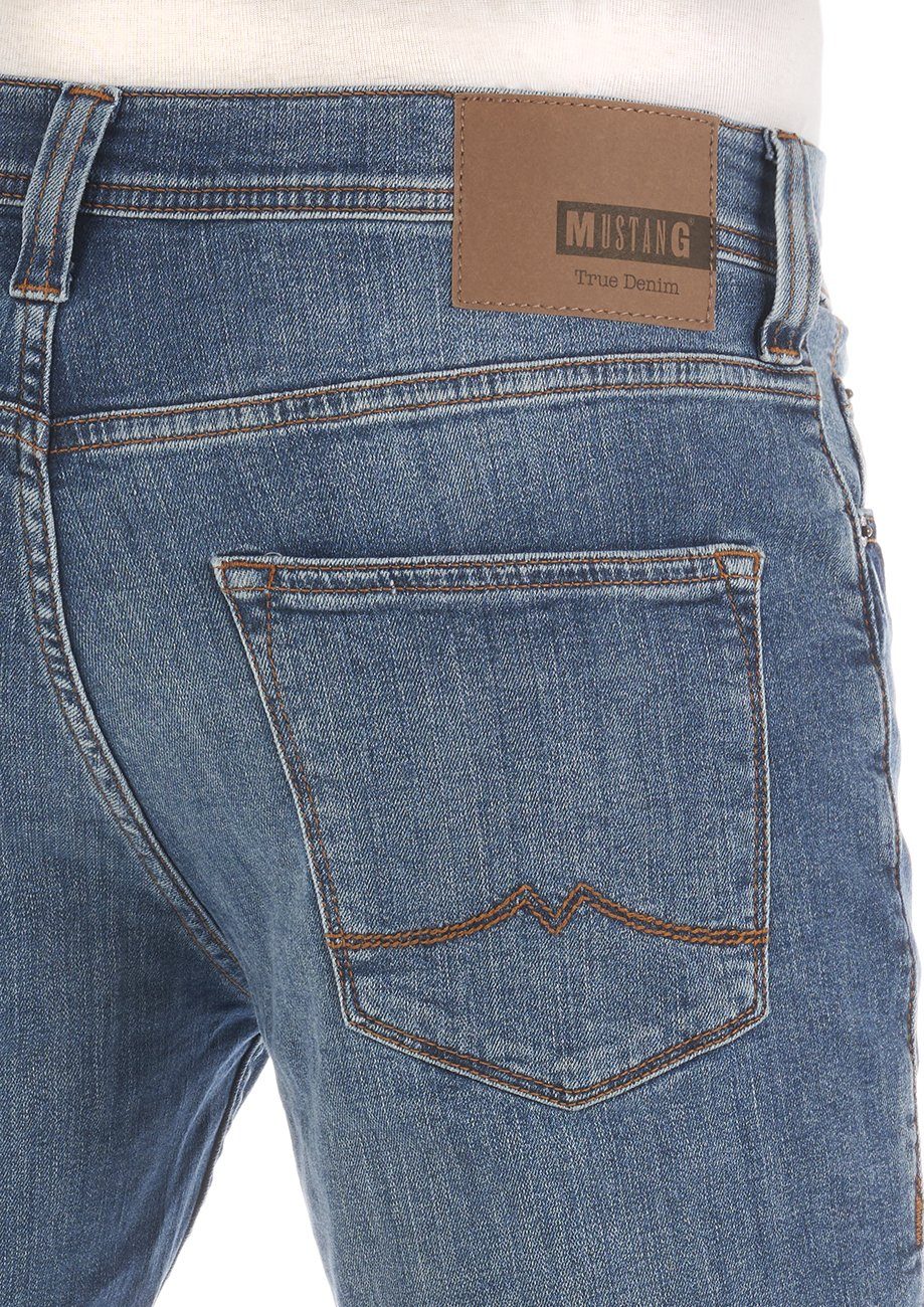 (5000-313) mit Hose MUSTANG Slim-fit-Jeans BLUE Jeanshose Denim Herren Slim Stretch Fit Vegas DENIM