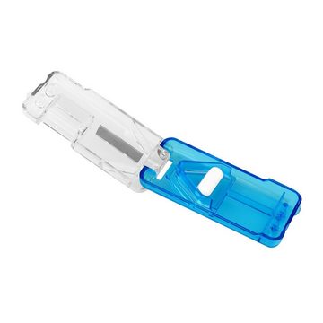 Wellgro Pillendose Tablettenschneider mit Metallklinge - Kunststoff - blau/transparent (1 St)