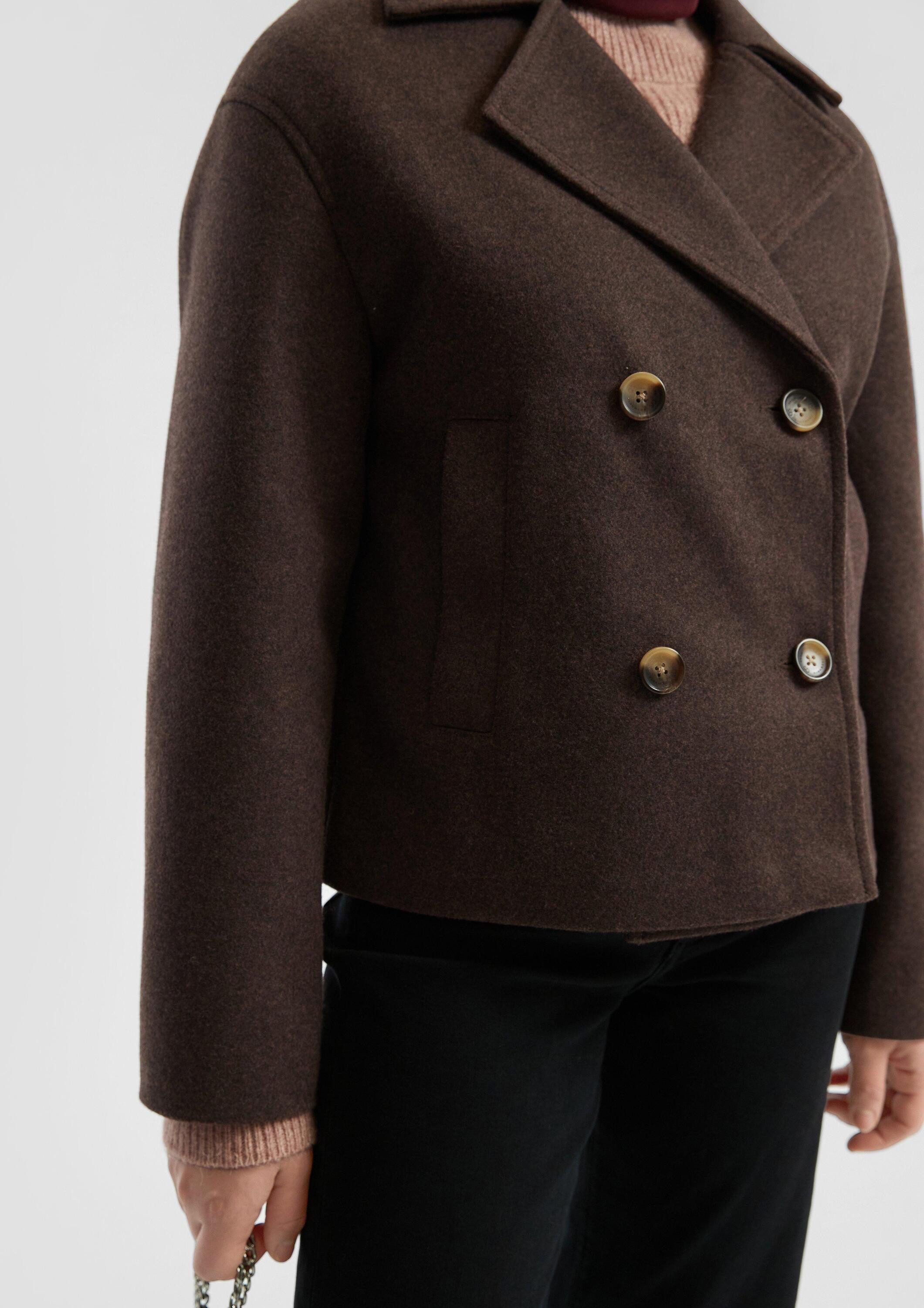 QS Funktionsjacke Outdoor-Jacke Cabanjacke in Wolloptik