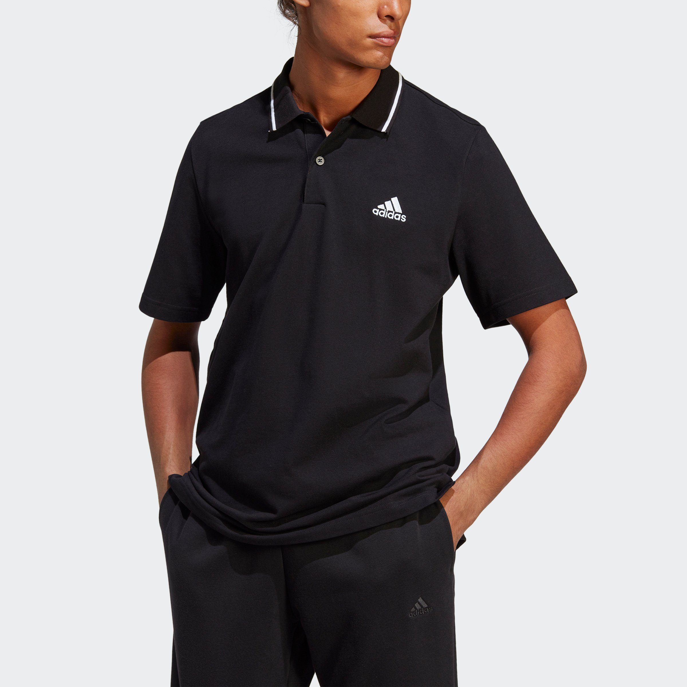 adidas Sportswear Poloshirt ESSENTIALS PIQUÉ SMALL LOGO Black