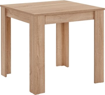 Homexperts Essgruppe Nick1-Mulan, (Set, 5-tlg), Tisch in eichefarben sägerau, Breite 80 cm