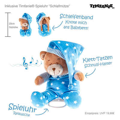 Timfanie Spieluhr Timfanie® Baby Plüschtier Spieluhr Schlafmütze, blau, (blau, 1-tlg)