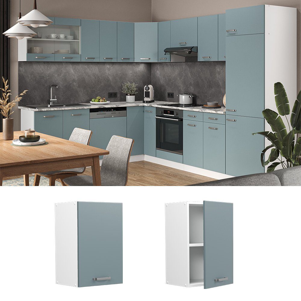 Vicco Hängeschrank R-Line, Blau-Grau/Weiß, 40 cm günstig online kaufen