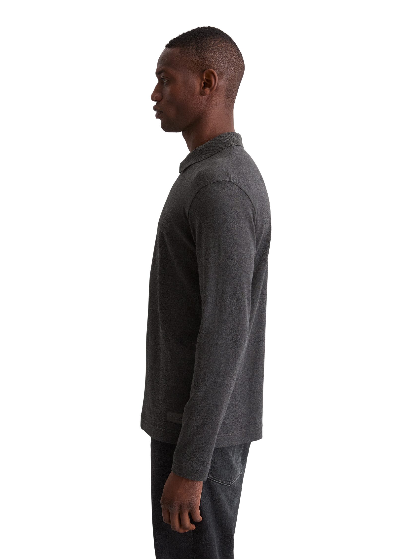 Marc O'Polo Langarmshirt mit Flachstrickkragen günstig online kaufen