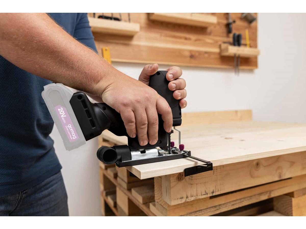 Gomag Akku-Stichsäge GO-STS254BL, Set, 7-St., inkl. Zubehör; ohne Akkus & Ladegerät, inkl. Sägeblatt für Holz, Parallelanschlag, Innensechskantschlüssel